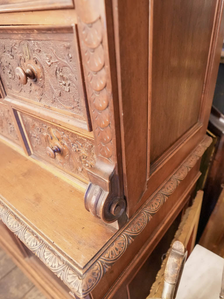 Striking Late 19th Century Italian Carved Sorting Cabinet - 82¾"