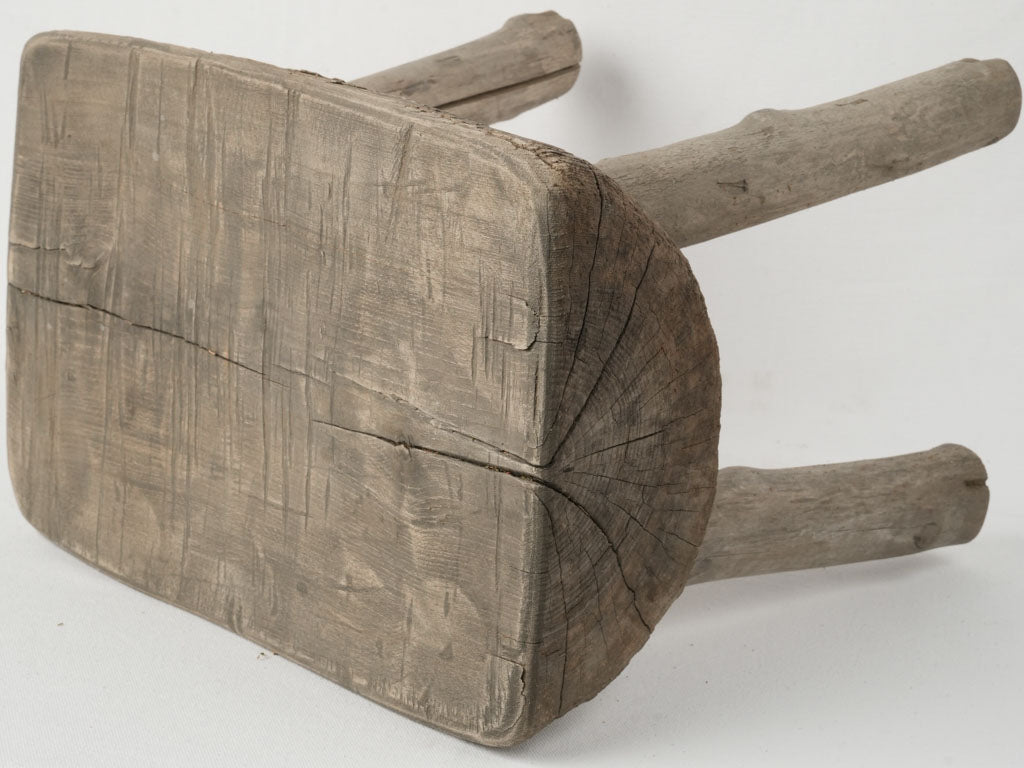 Handcrafted salvaged wooden log decorative stand