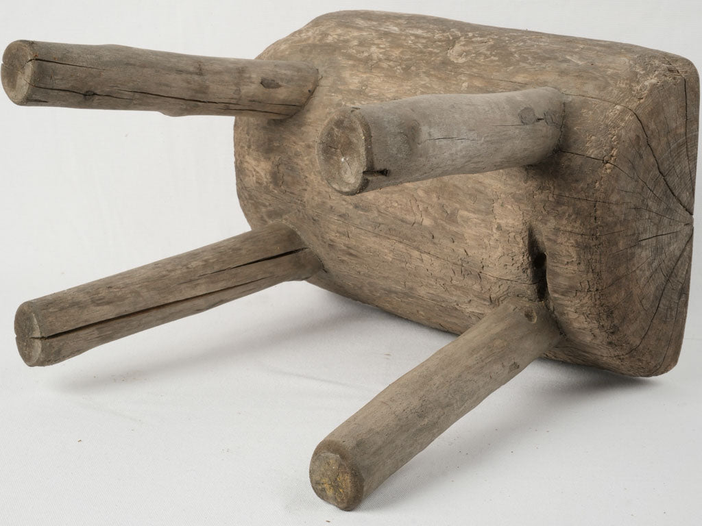 Natural salvaged wood rustic log pedestal