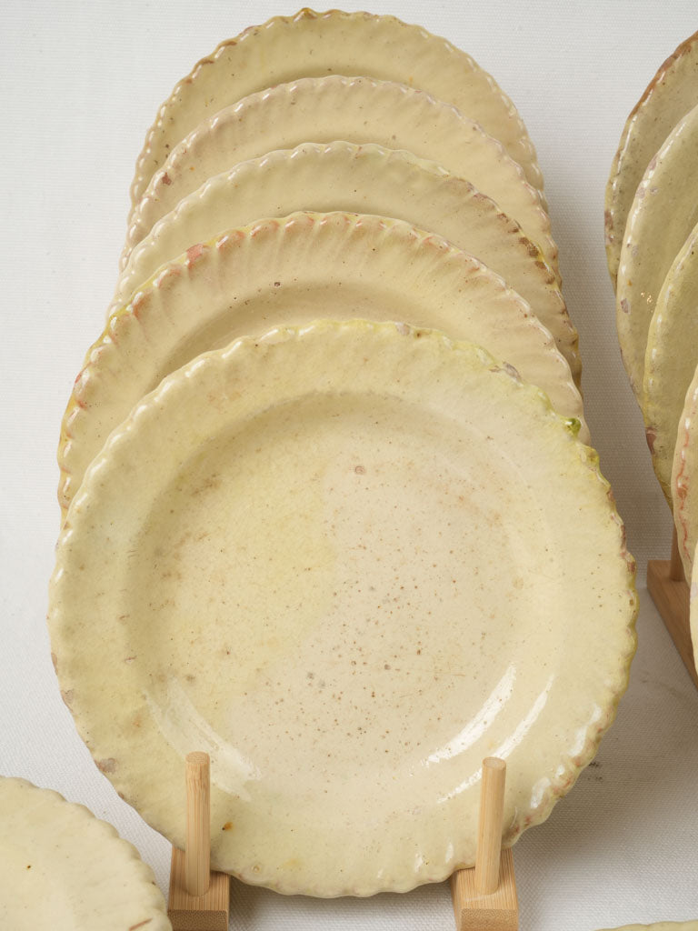 Elegant, traditional, rippled-edge dinnerware collection