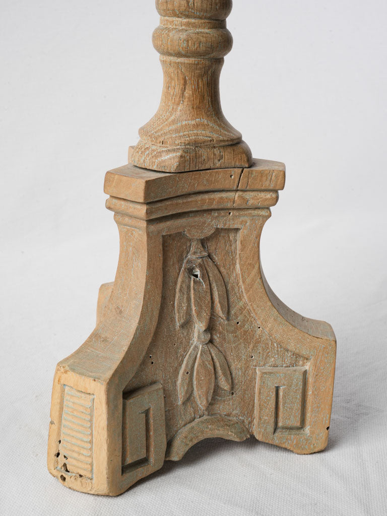 Decorative wooden French candlestick