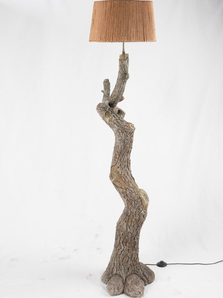 Unique repaired bird-tail floor lamp