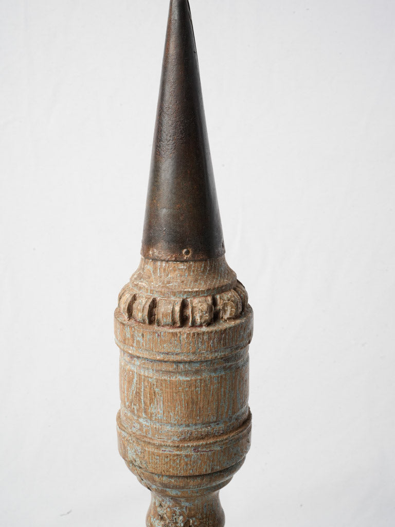 Authentic rustic pair candlestick