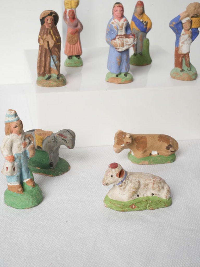 Reserved JA | Collection of 22 Antique French Santons from Marseille 1¼"