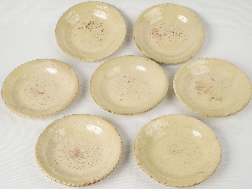 Functional, artisan-made, yellow-glazed bowls