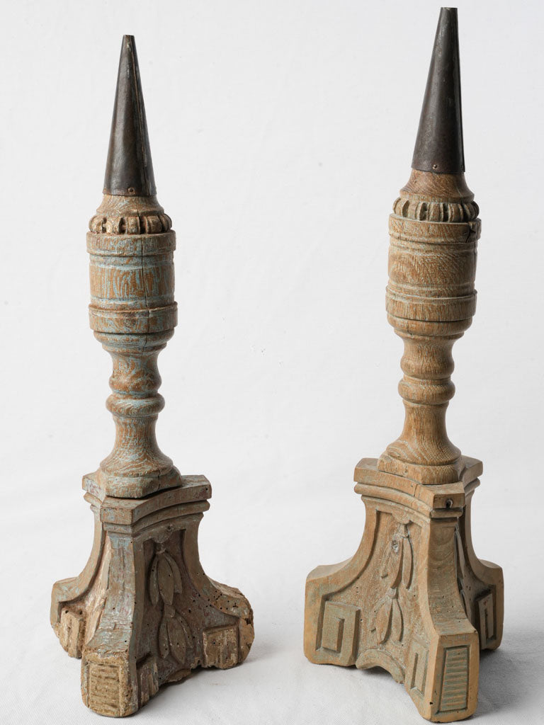 Stylized leaf motif candlestick