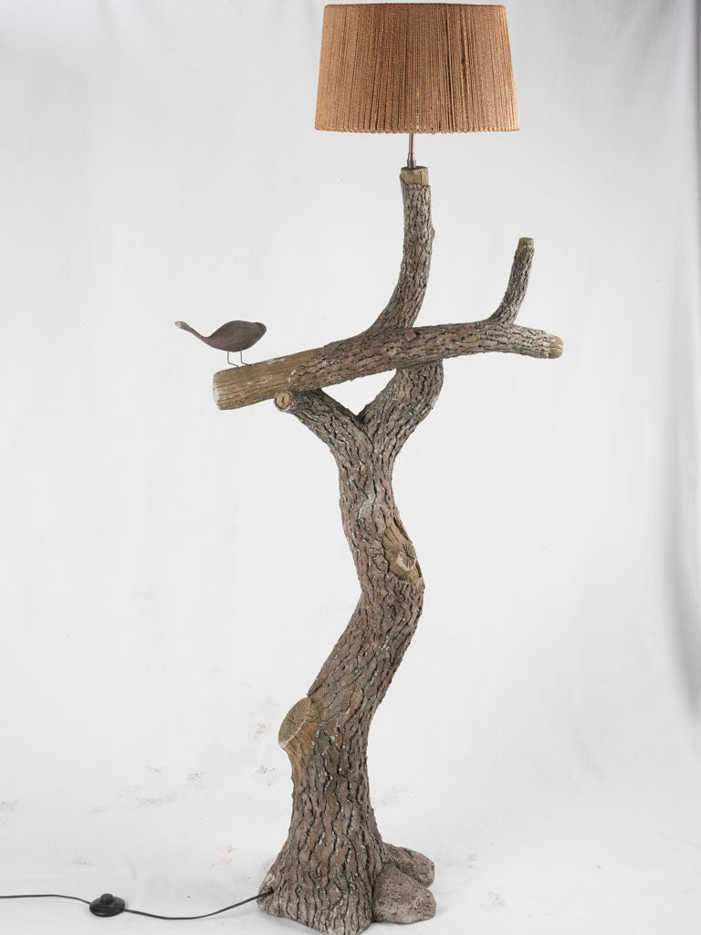 Handcrafted contemporary cement floor lamp