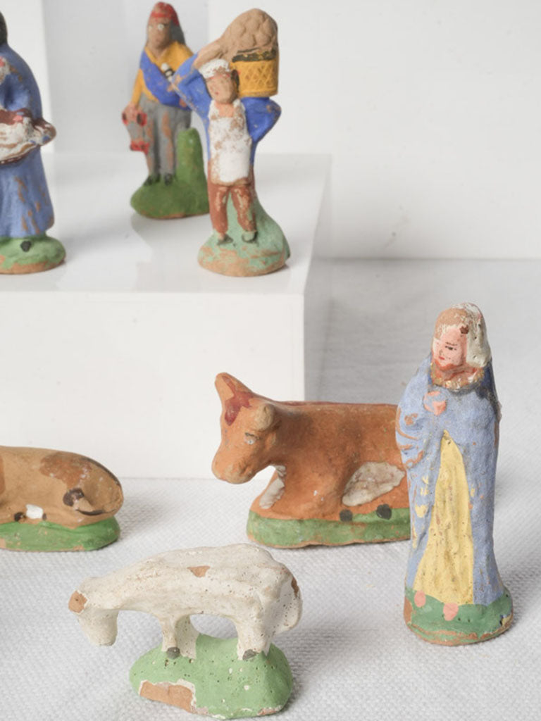 Reserved JA | Collection of 22 Antique French Santons from Marseille 1¼"