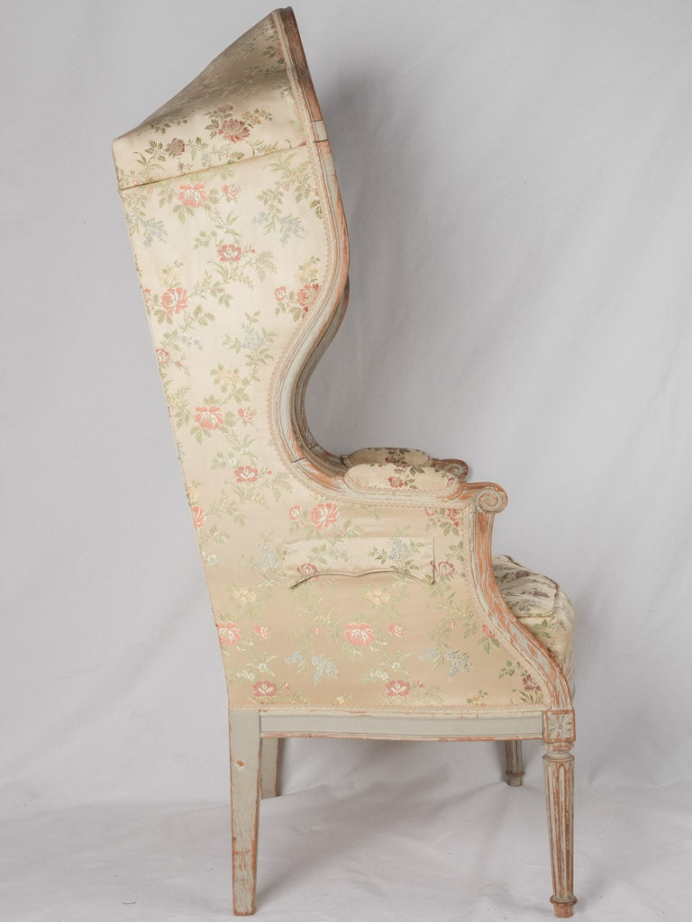 Timeless, rare French hooded chair