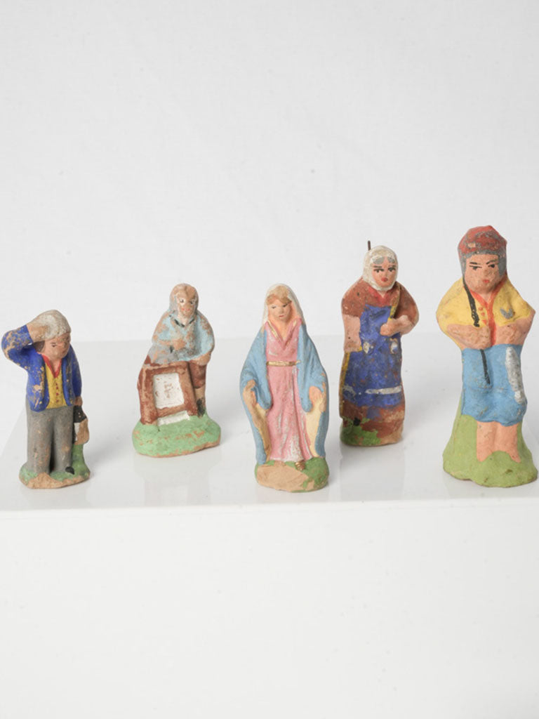 Reserved JA | Collection of 22 Antique French Santons from Marseille 1¼"