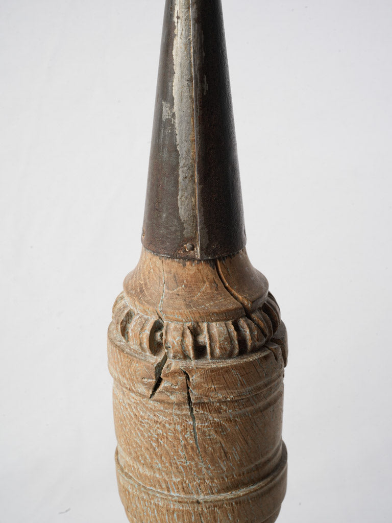 Unique turned wood candlestick