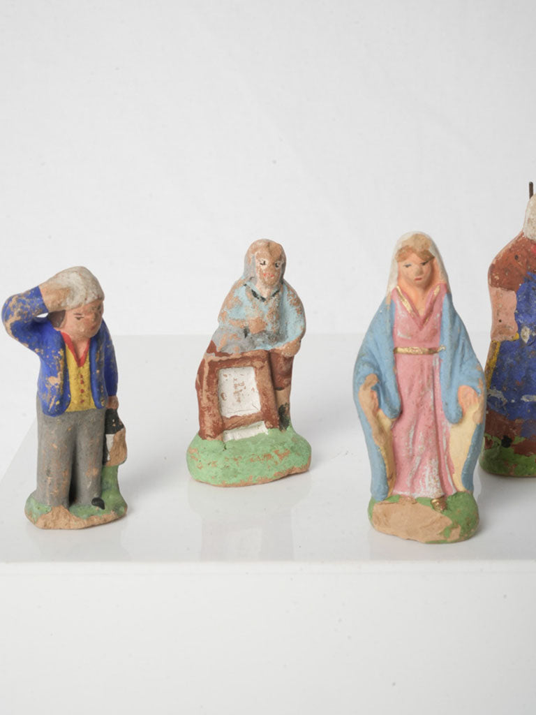 Reserved JA | Collection of 22 Antique French Santons from Marseille 1¼"