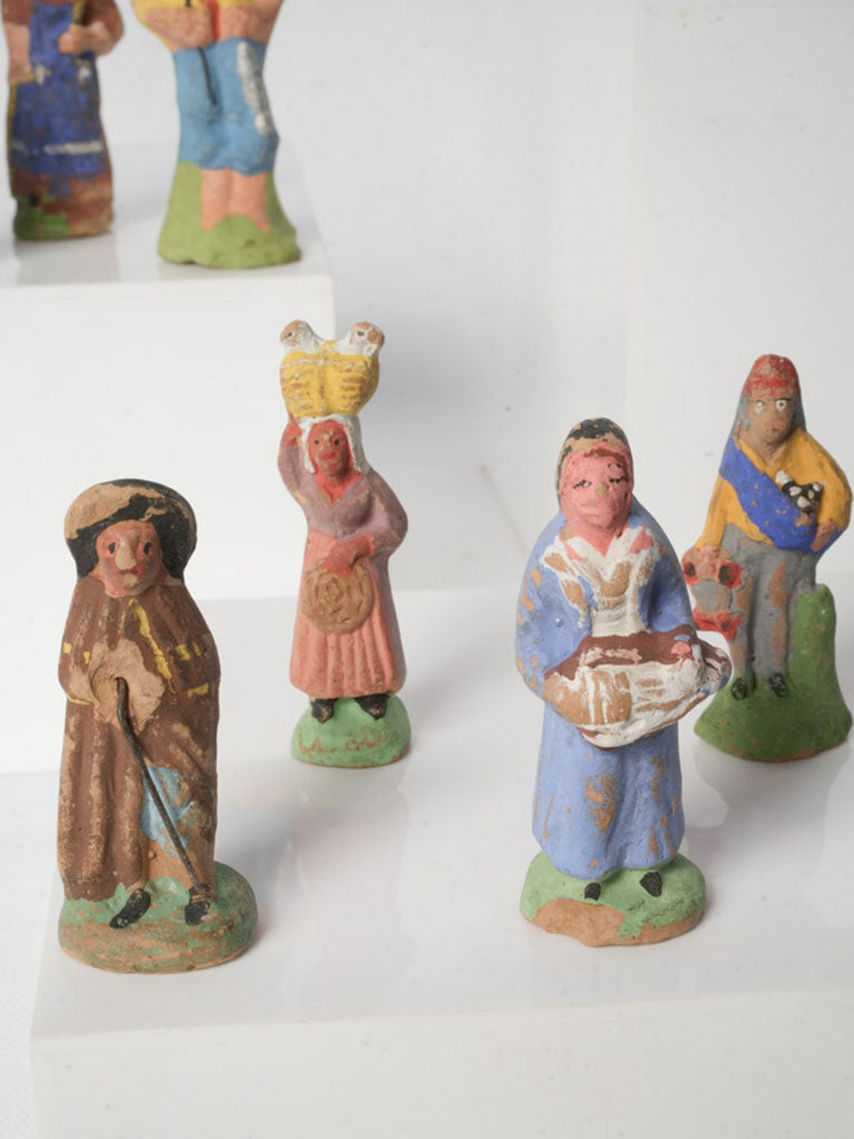 Reserved JA | Collection of 22 Antique French Santons from Marseille 1¼"