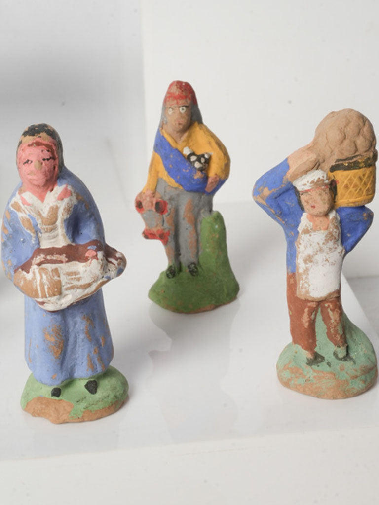 Reserved JA | Collection of 22 Antique French Santons from Marseille 1¼"