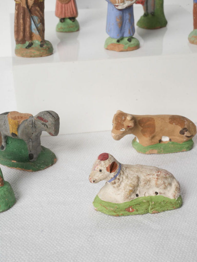 Reserved JA | Collection of 22 Antique French Santons from Marseille 1¼"