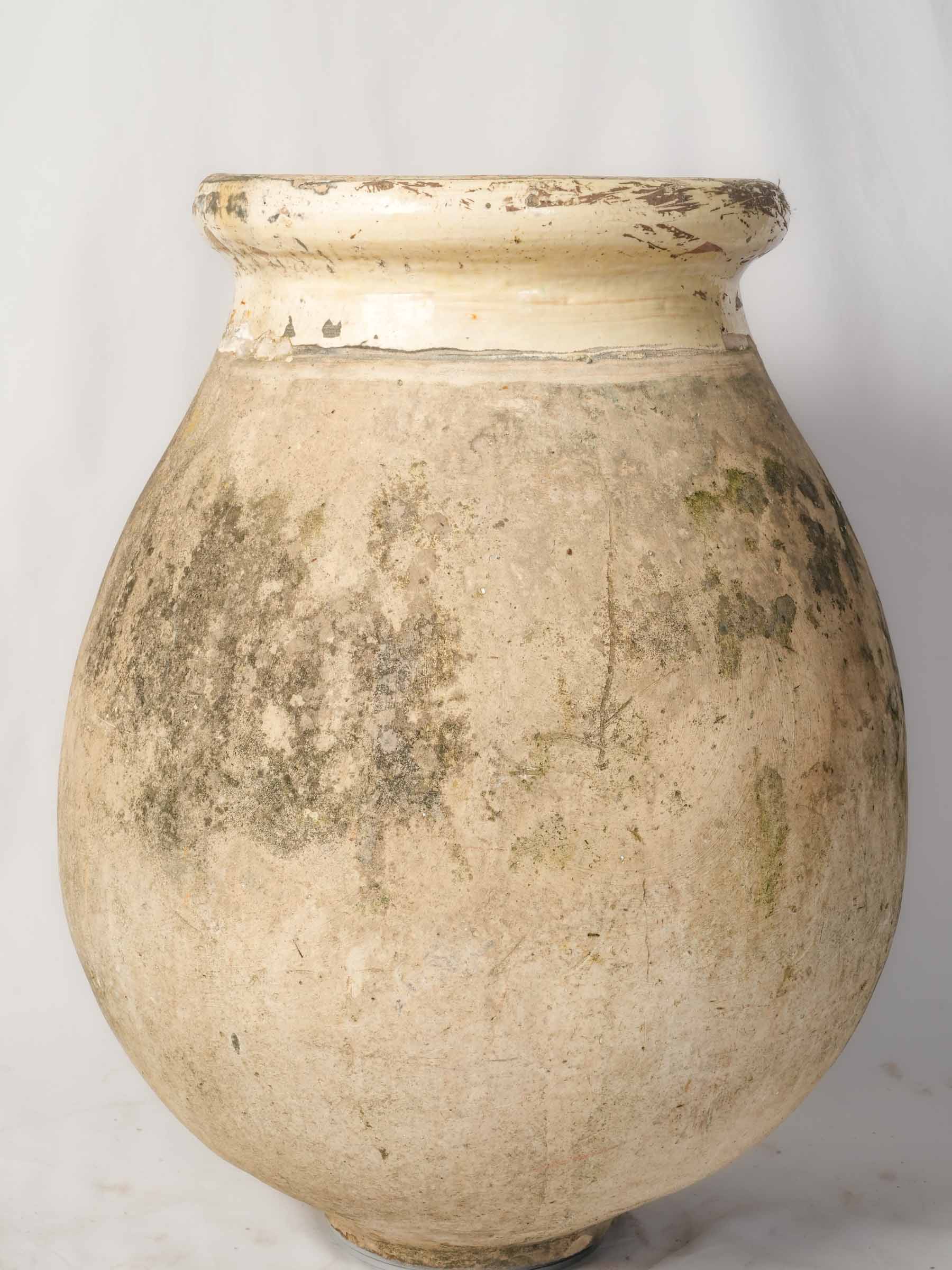 19th-century glazed olive oil jar