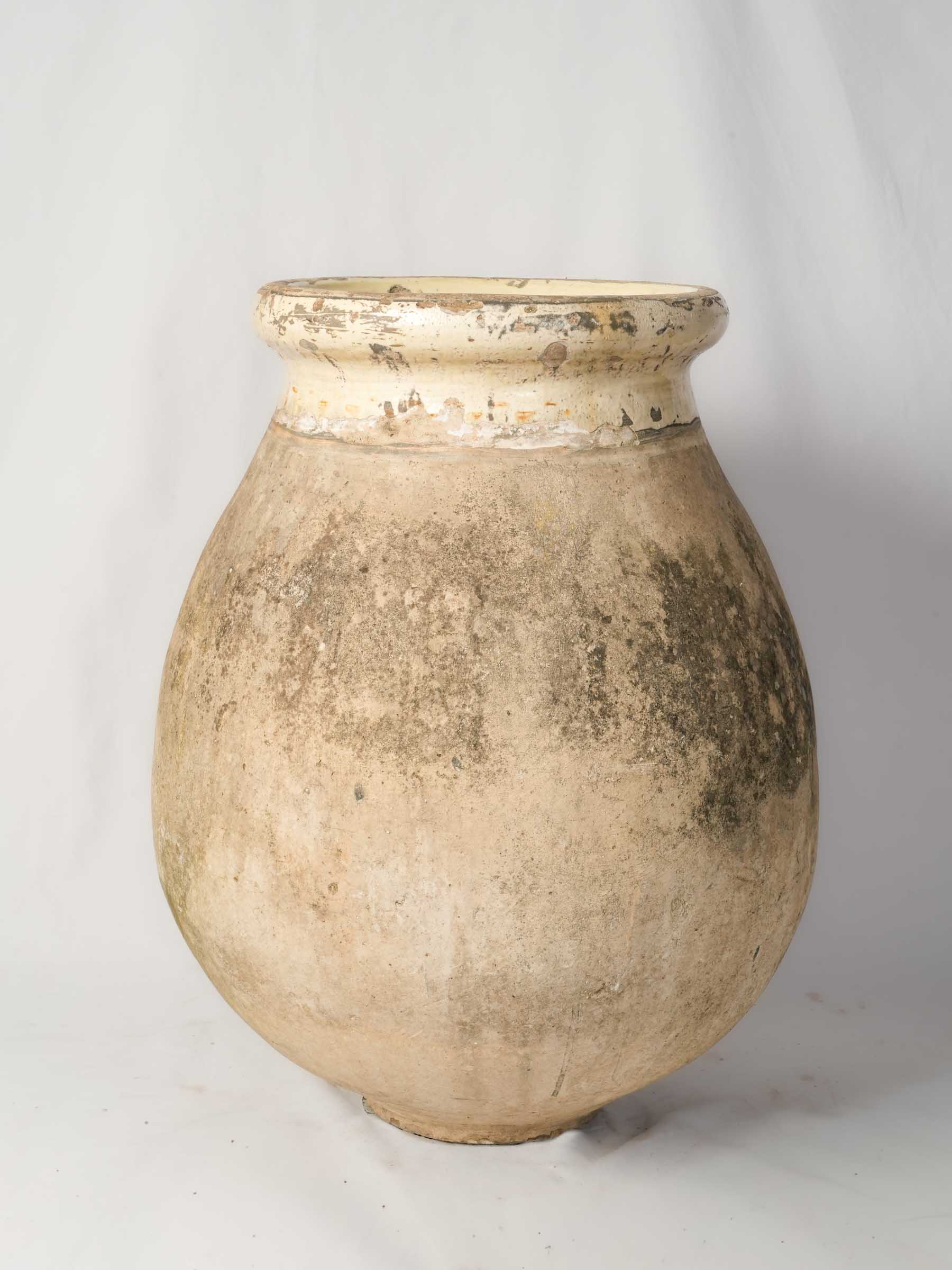 Aged Provençal olive storage jar
