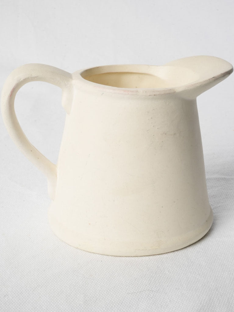 Mid 20th Century Ceramic Cream Pitcher With Relief Strawberry Vine - 4¾"