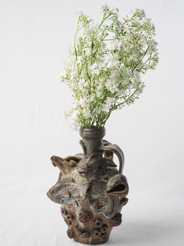 Vintage marine motif stoneware jug