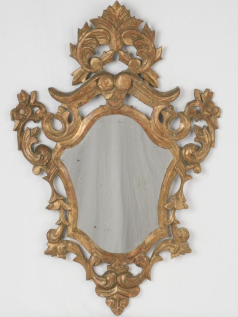Fabulous 18th-century Italian gilded mirror