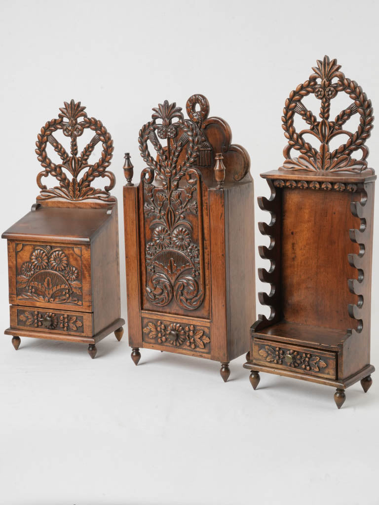 Exquisite antique walnut kitchen ensemble