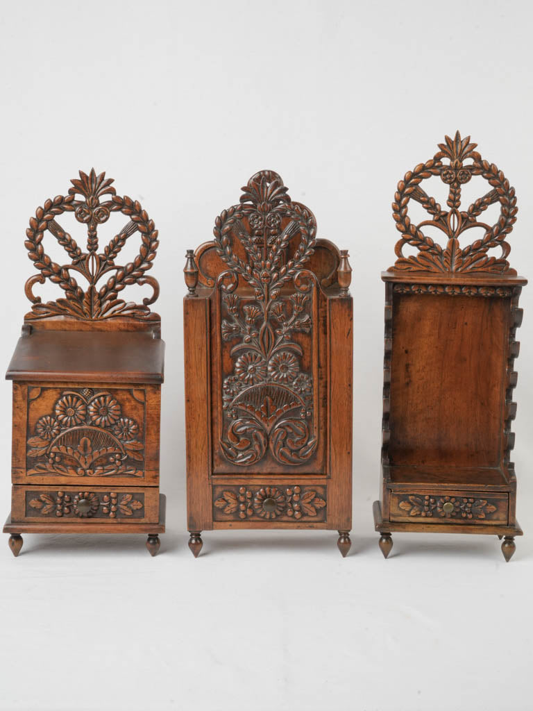 Intricate carved Provençal spice box