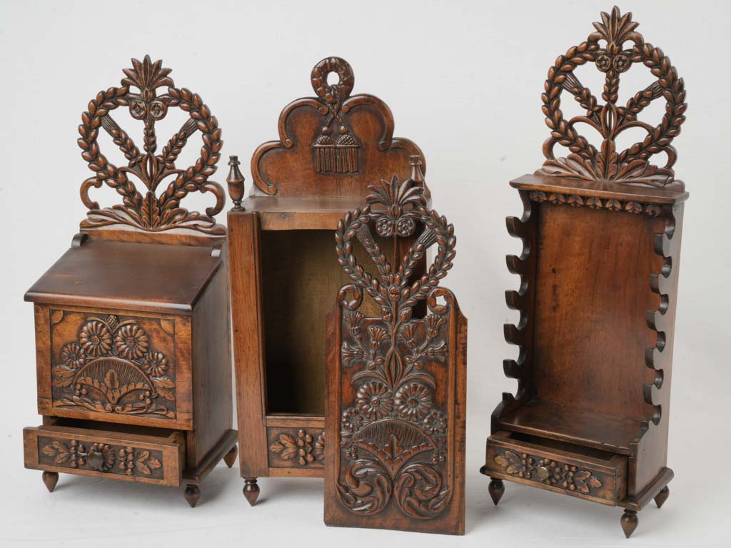 Rustic 18th-century flour holder set