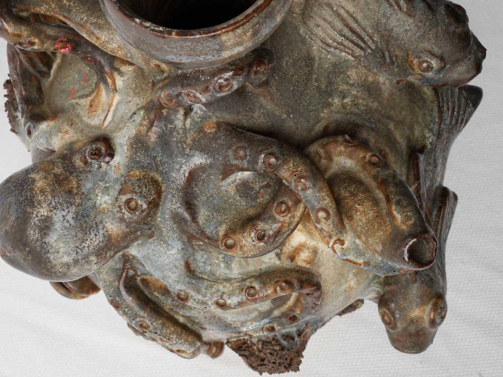 Sculptural Basque marine motif cruche