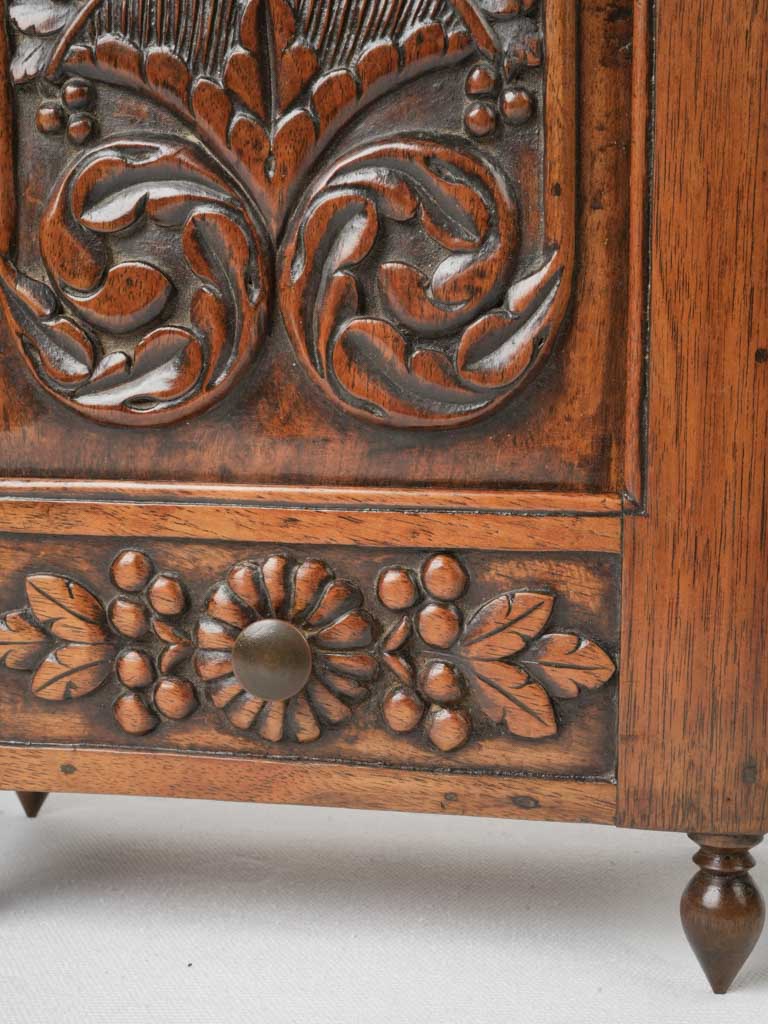 Vintage walnut kitchen accessory set