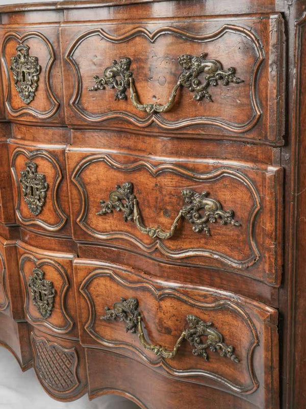 Ornate 18th-century double crossbow chest