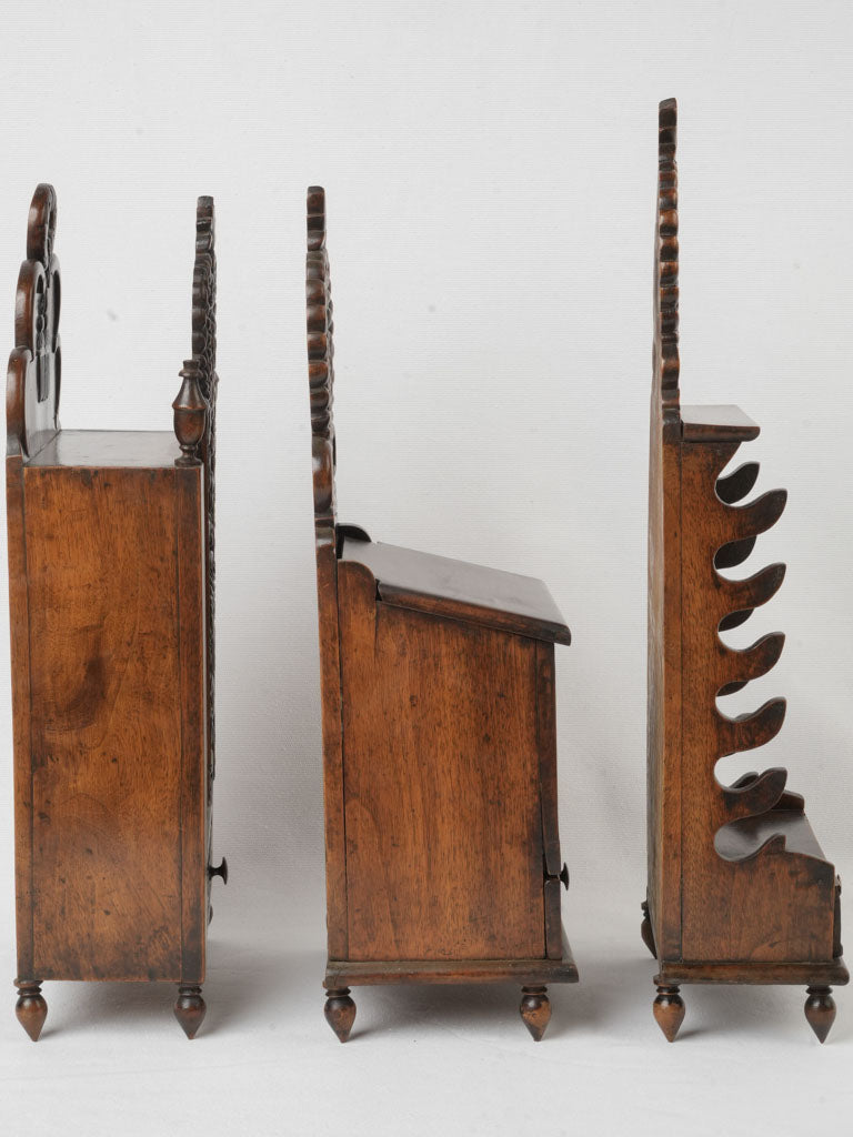 Sophisticated walnut artisanal kitchen pieces