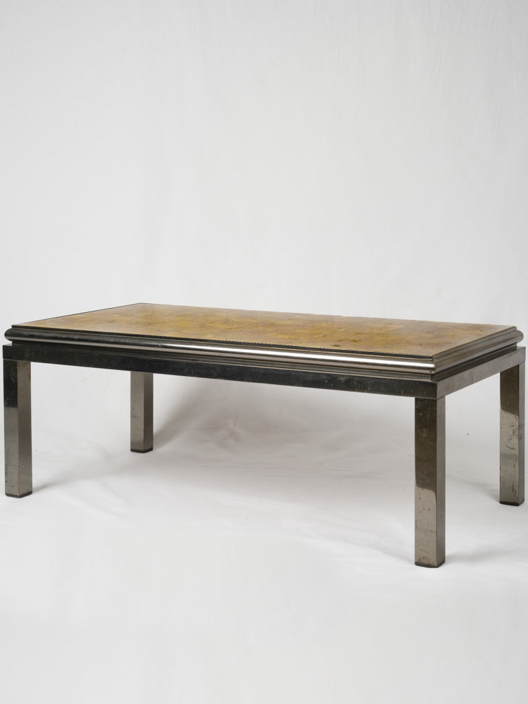 Elegant gold leaf French coffee table