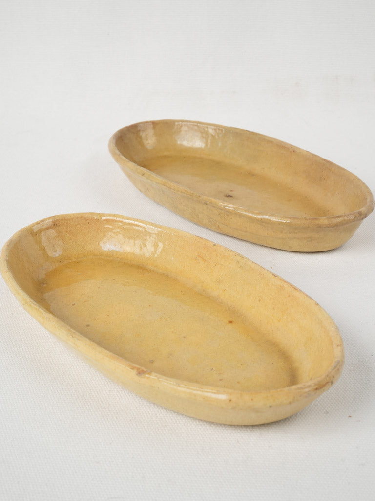 Elegant, Mediterranean, Yellow Glazed Oval Platters