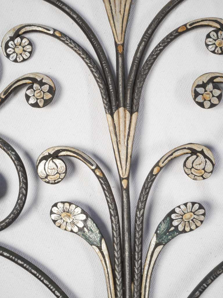 Hand-Forged Mid-20th Century Italian Wrought Iron Headboard for Double Bed By Rino Baglini - 72¾" x 63"