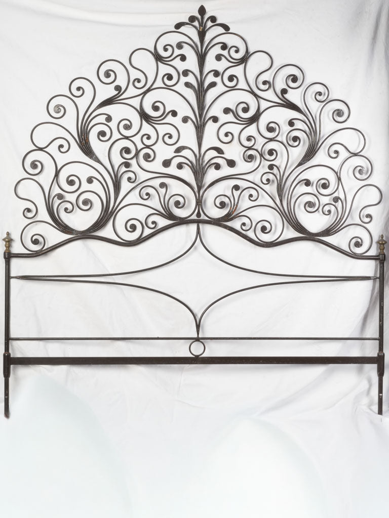 Hand-Forged Mid-20th Century Italian Wrought Iron Headboard for Double Bed By Rino Baglini - 72¾" x 63"