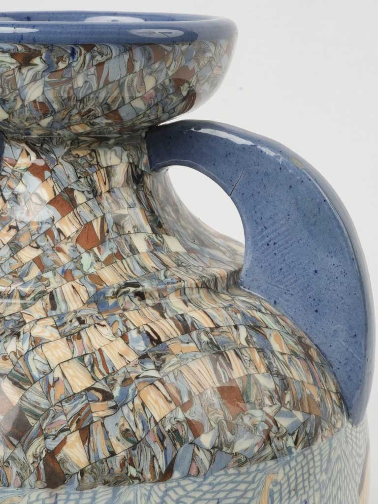 Sicilian-inspired ceramic pottery vase