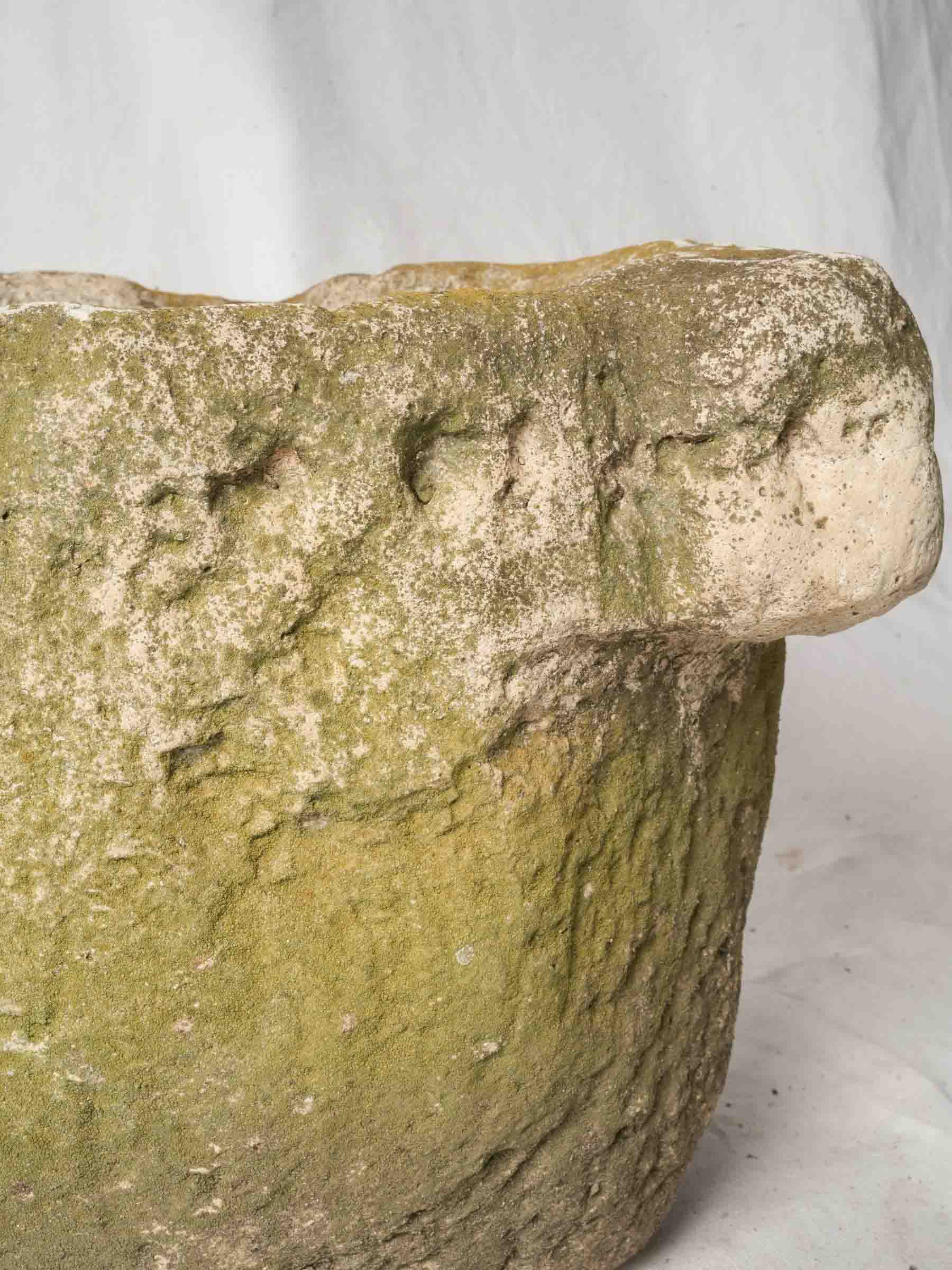 Rustic utilitarian stone planter