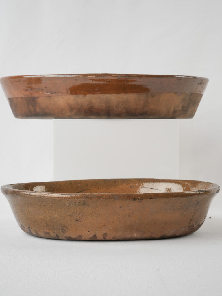 Charming antique oval gratinware set