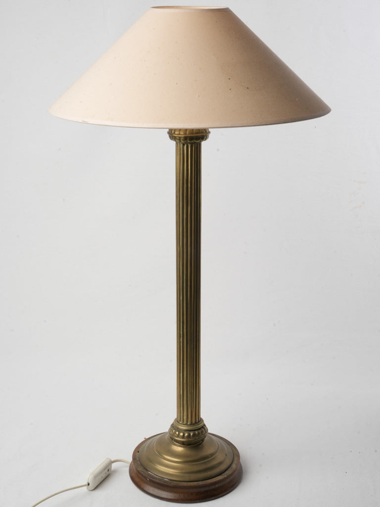 Vintage French brass table lamp