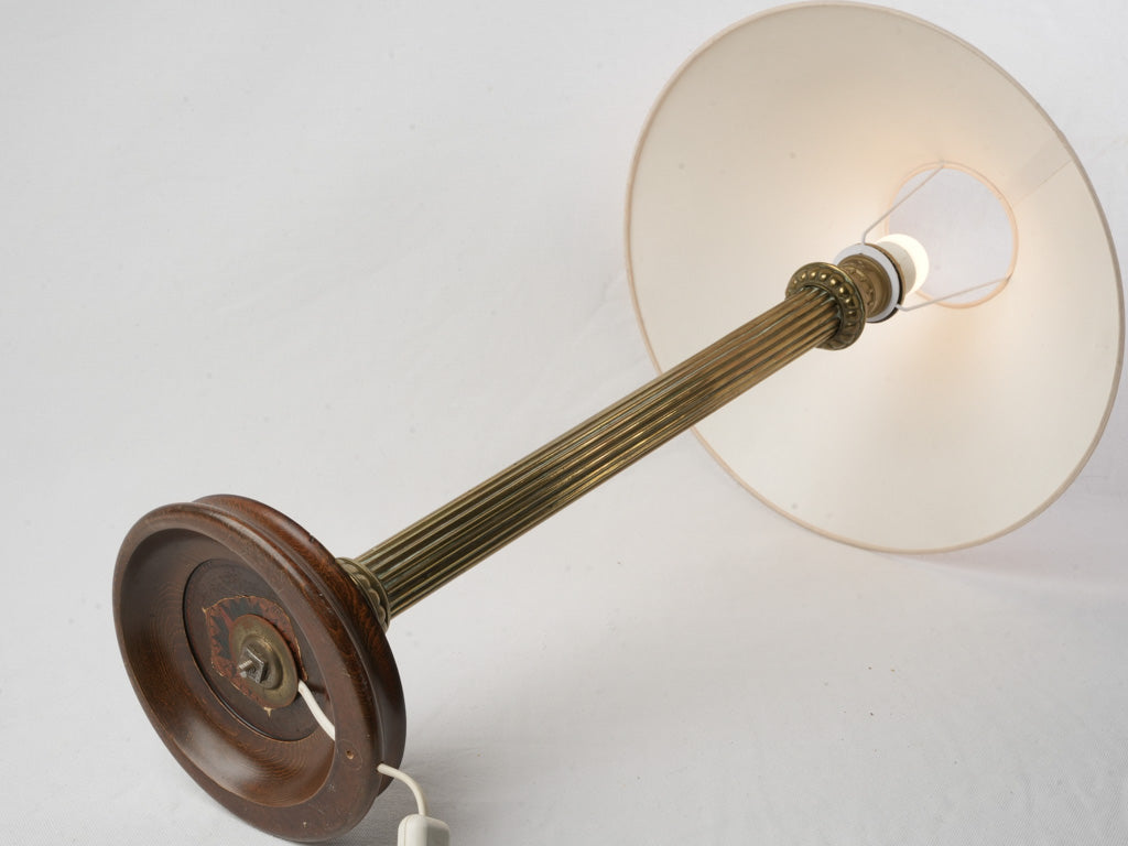 Crafted postwar French brass lamp