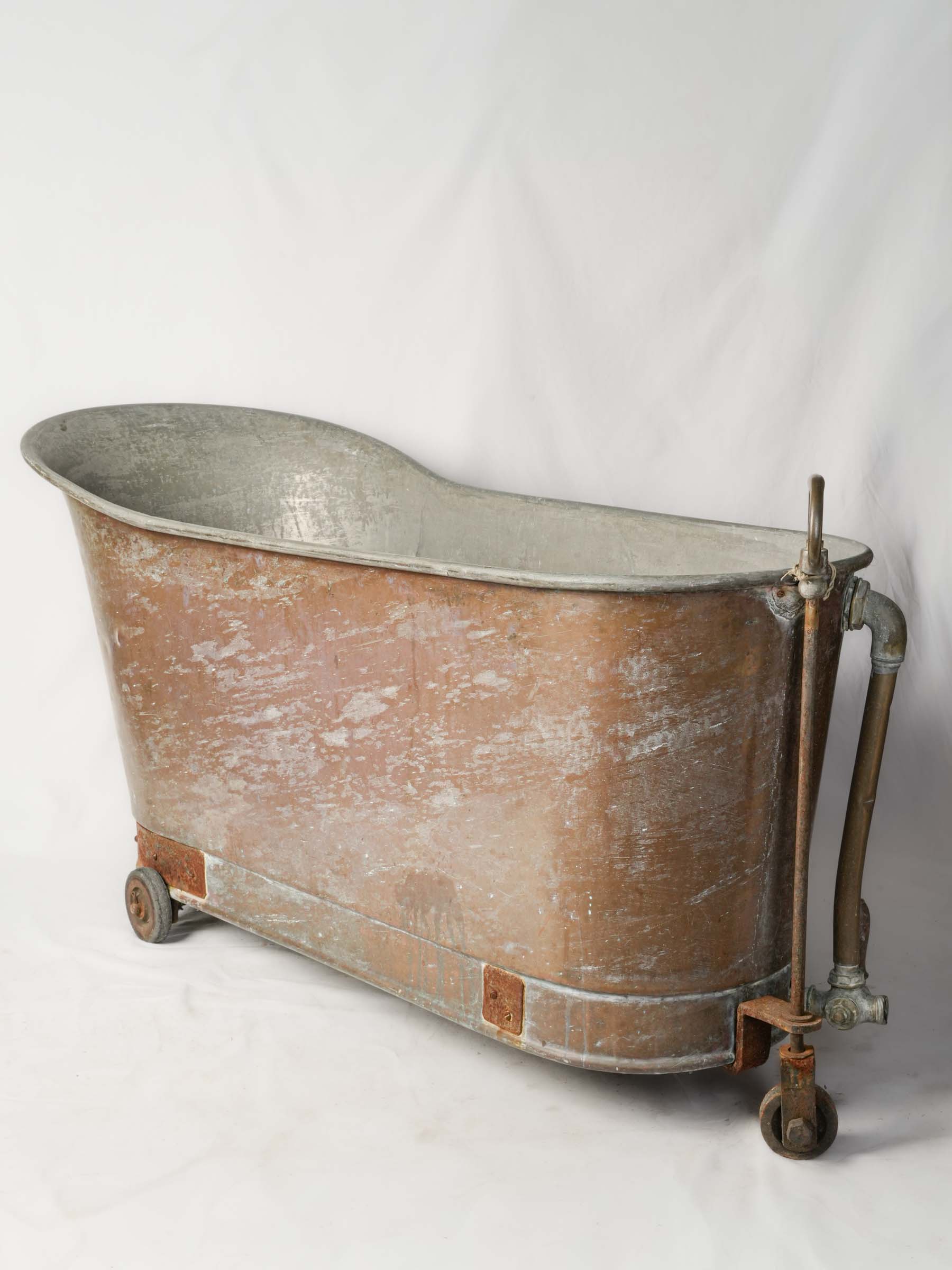 Vintage tinned copper tub