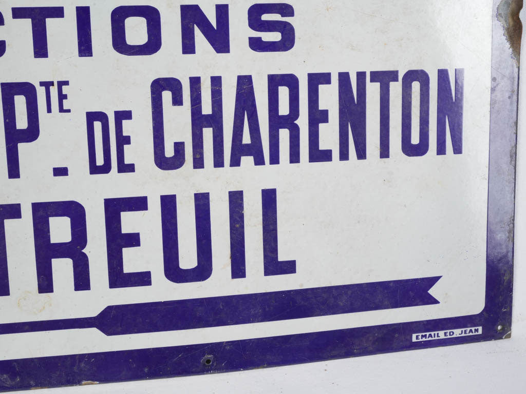 Authentic steel directional panel