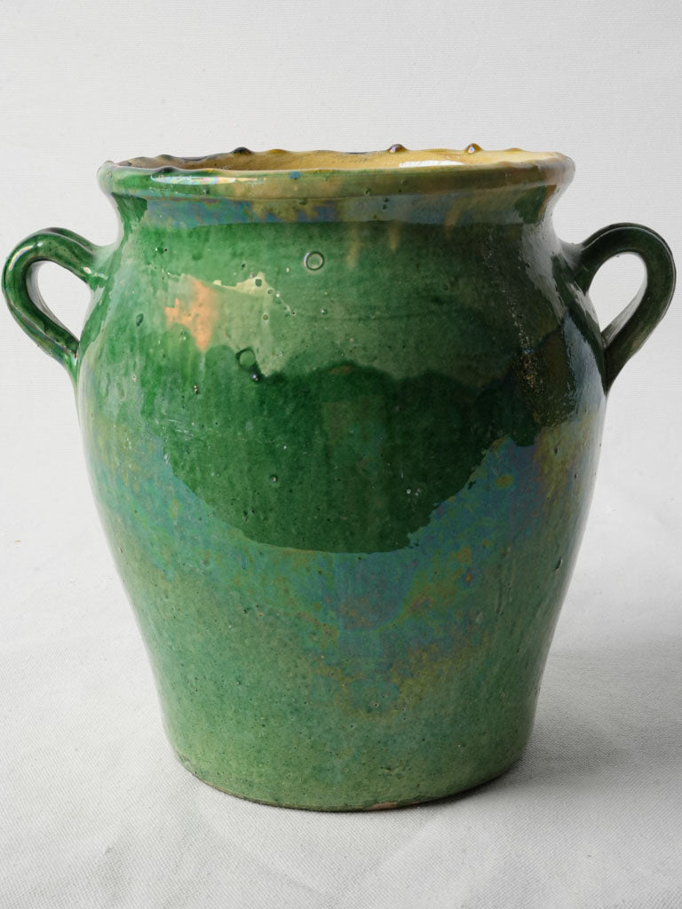 Vintage French pottery storage pot