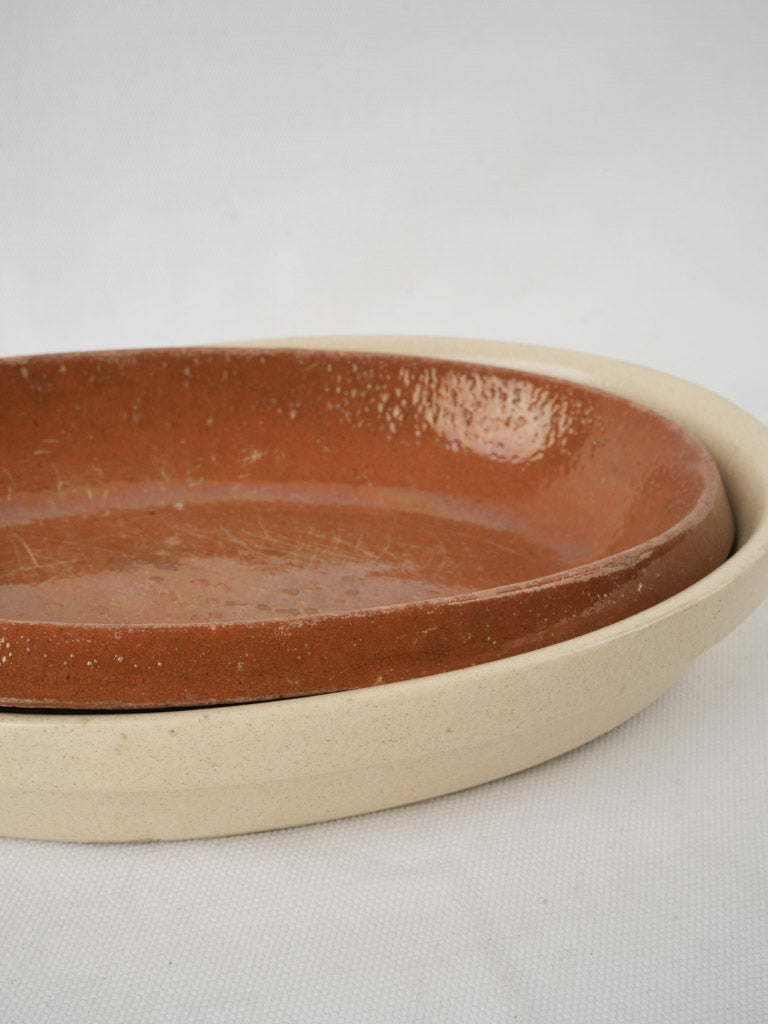 Classic French oval gratin dishes