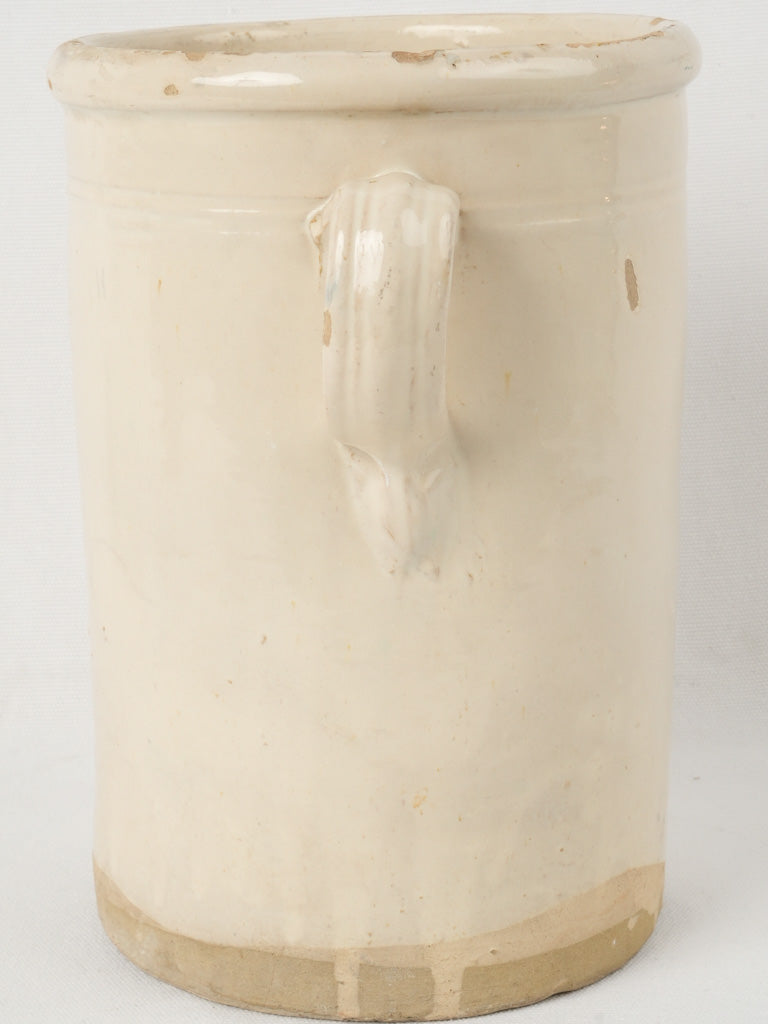 Tall, white gloss anchovy container