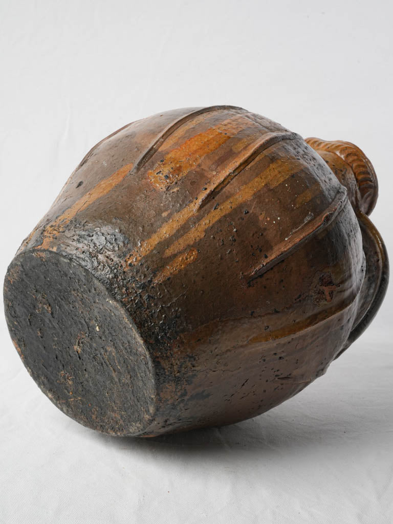 Collectible French glazed terracotta jug