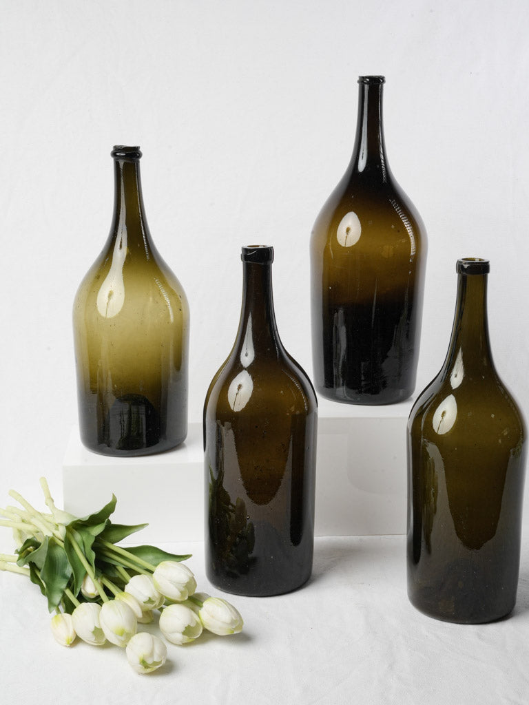 Exquisite antique glass bottles