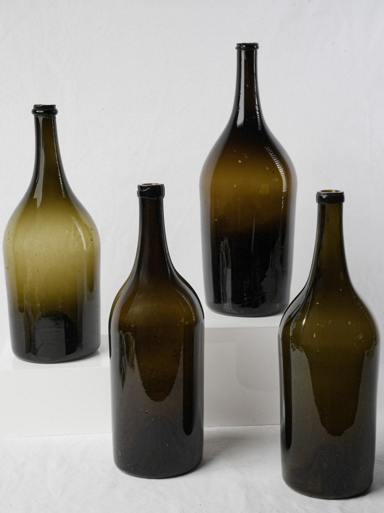 Vintage French hand-blown bottles