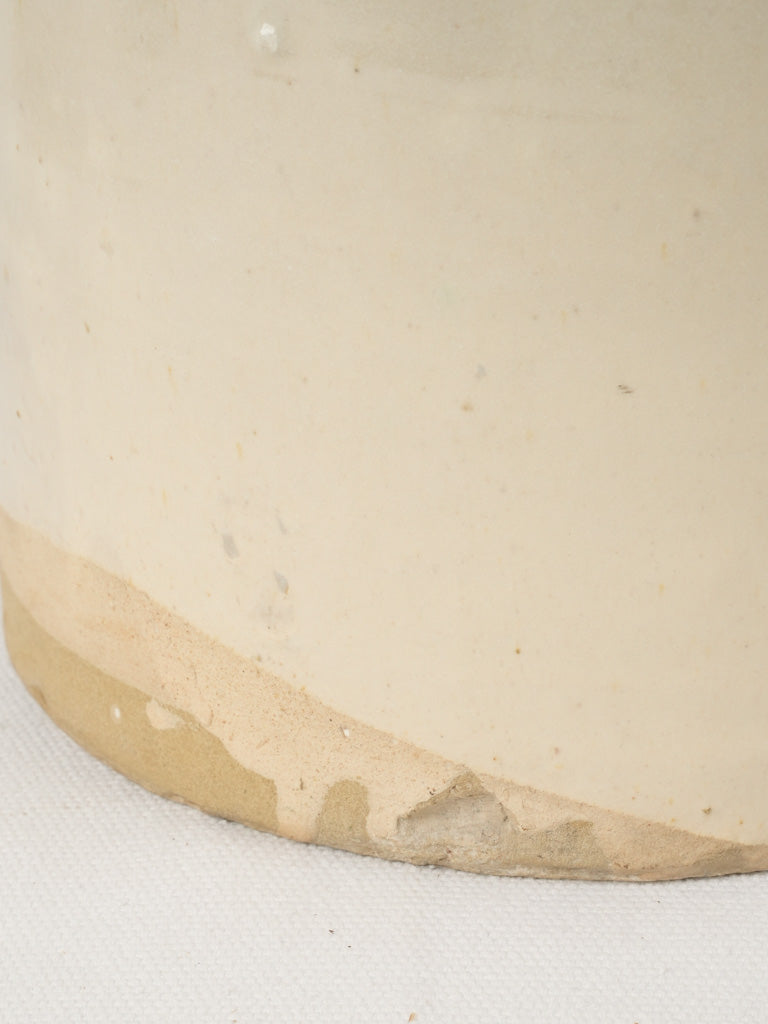 Creamy white, vintage Italian pottery vessel