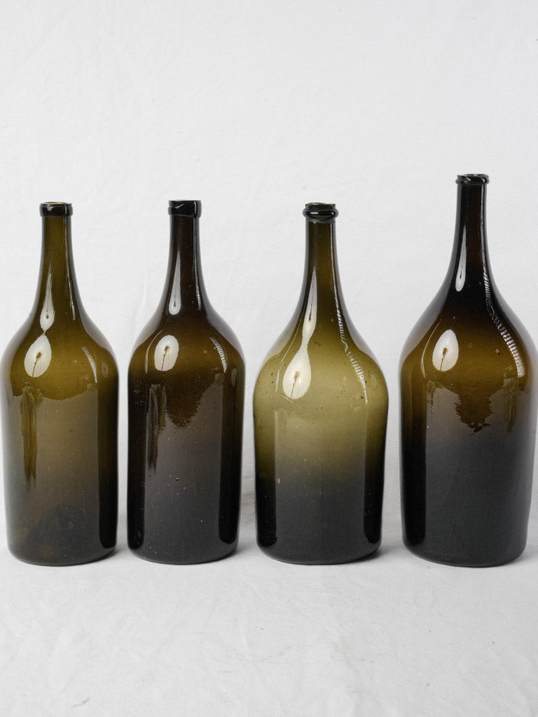 Unique smoked finish glass bottles